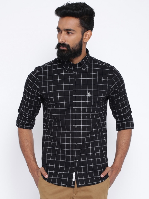 

U.S. Polo Assn. Black Checked Tailored Casual Shirt