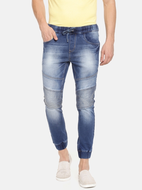 

Nature Casuals Men Blue Slim Fit Low-Rise Clean Look Jogger Jeans
