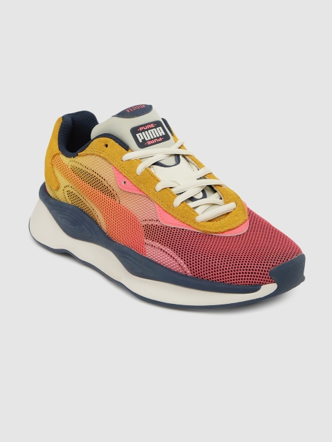 

Puma Unisex Pink & Yellow RS-PURE Motion Sneakers