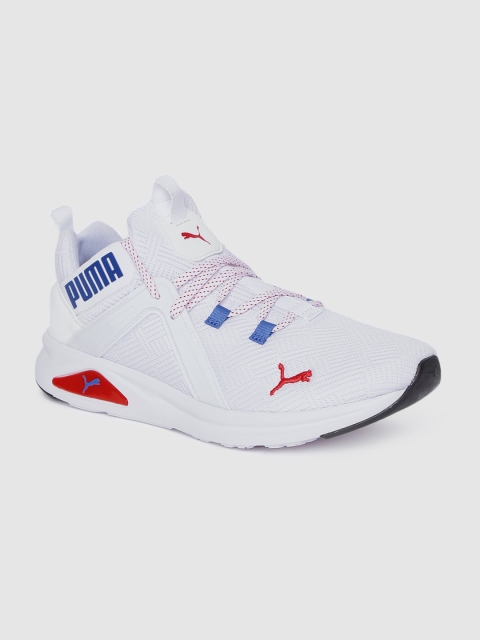 

Puma Men White Enzo 2 Geo Running Shoes