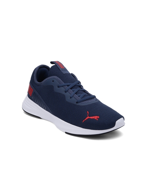 Men Hustle XT Blue Mesh Running Shoes