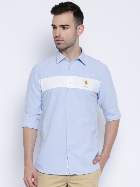 

U.S. Polo Assn. Blue Tailored Fit Casual Shirt