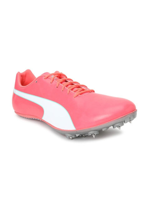

Puma Unisex Pink & White evoSPEED Sprint 10 Track & Field Sports Shoes, Coral