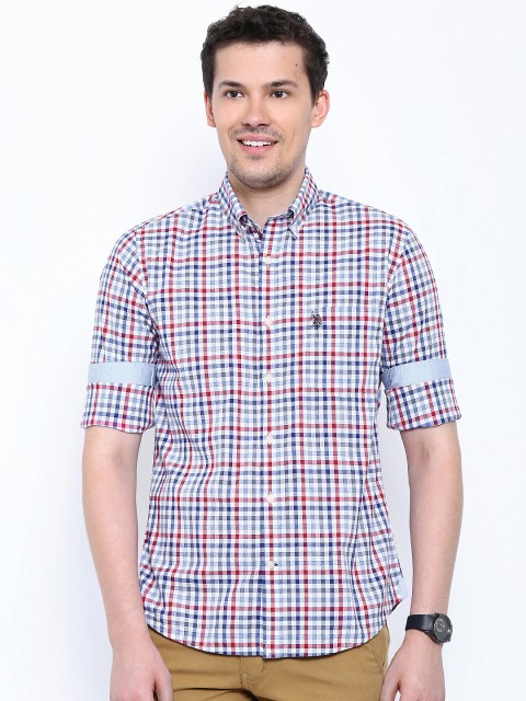 

U.S. Polo Assn. Multicoloured Checked Tailored Fit Casual Shirt, Multi