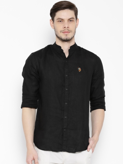 

U.S. Polo Assn. Denim Co. Black Linen Casual Shirt