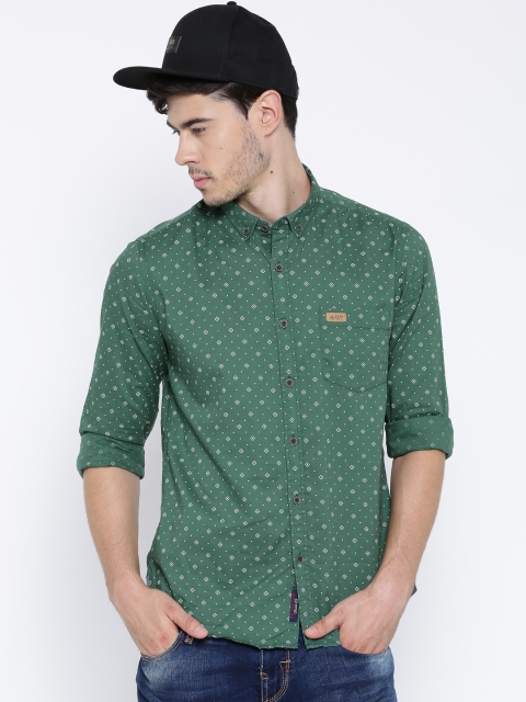 

U.S. Polo Assn. Denim Co. Green Printed Casual Shirt