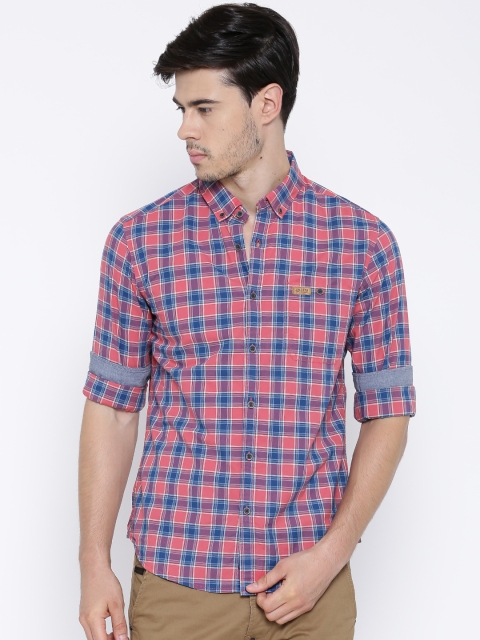 

U.S. Polo Assn. Denim Co. Pink & Blue Checked Casual Shirt