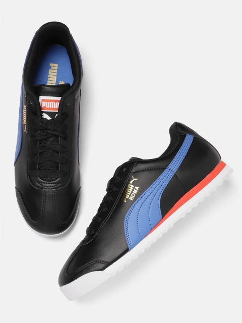 

Puma Unisex Black Roma Basic Leather Sneakers