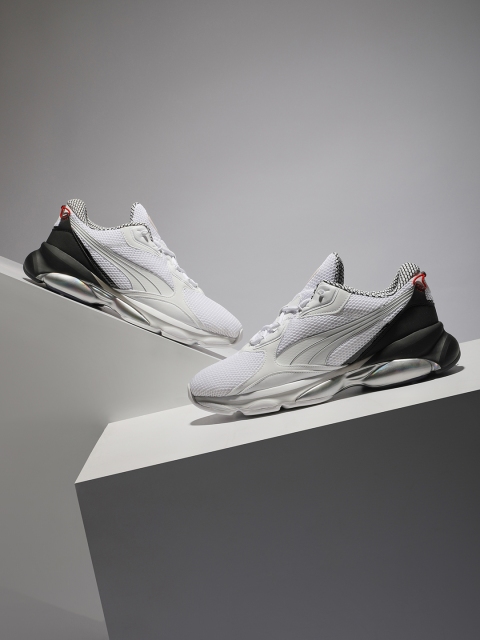 

Puma Unisex White & Black CELL Dome Galaxy Sneakers