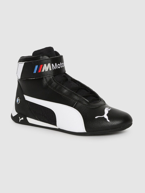 

Puma Unisex Black & White Printed BMW M Motorsport R-Cat Mid-Top Sneakers