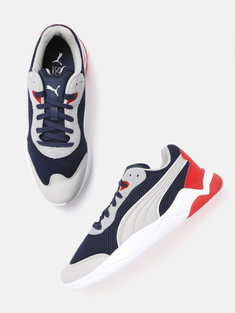 

Puma Unisex Navy Blue & Grey Ekstra Sneakers