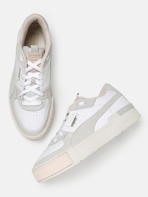 

Puma Women White Cali Sport Mix Leather Sneakers