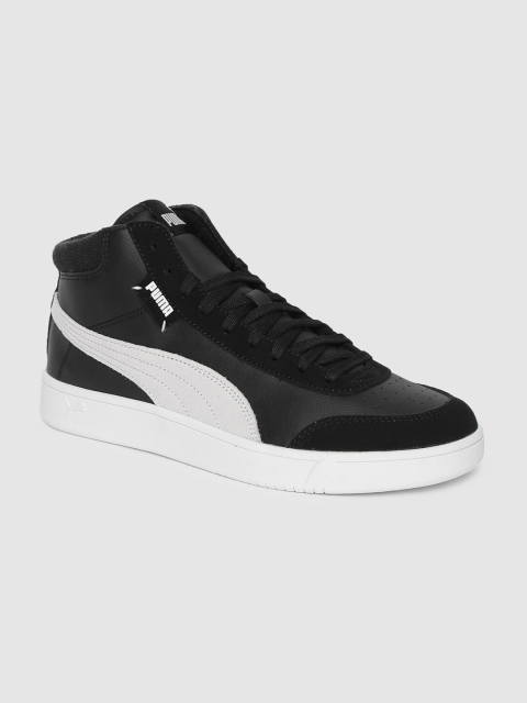 

Puma Unisex Black Court Legend Leather Sneakers