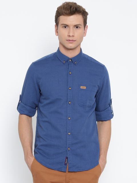 

U.S. Polo Assn. Blue Linen Casual Shirt