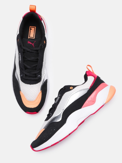 

Puma Women Black & White Lia Pop Colourblocked Sneakers
