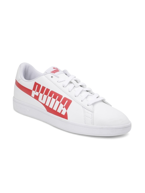 

Puma Unisex White & Red Printed Sneakers