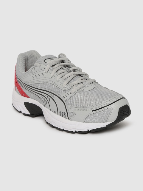 

Puma Unisex Grey Striped Axis Tech Sneakers