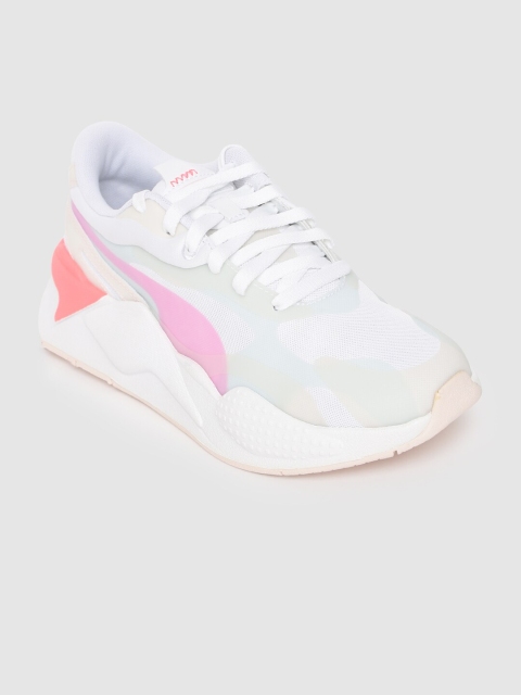 

Puma Women White & Pink RS-X3 Plas_Tech Sneakers