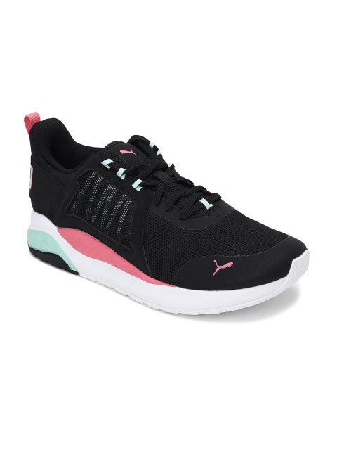 Puma Women Black Woven Design Sneakers