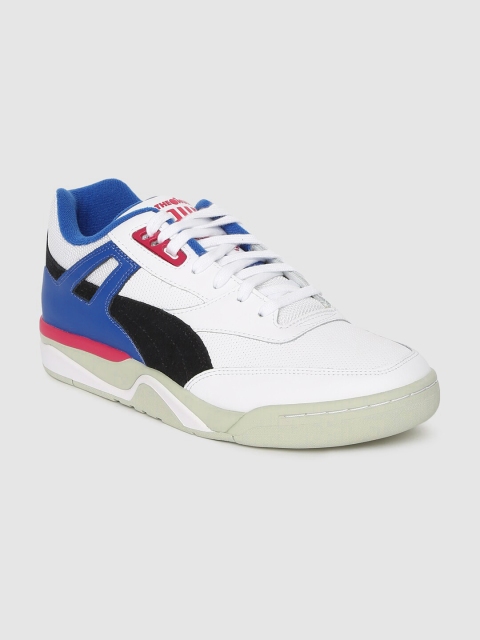 

Puma Unisex White THE HUNDREDS Palace Guard Leather Sneakers