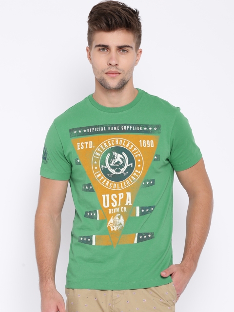 

U.S. Polo Assn. Denim Co. Green Printed T-shirt