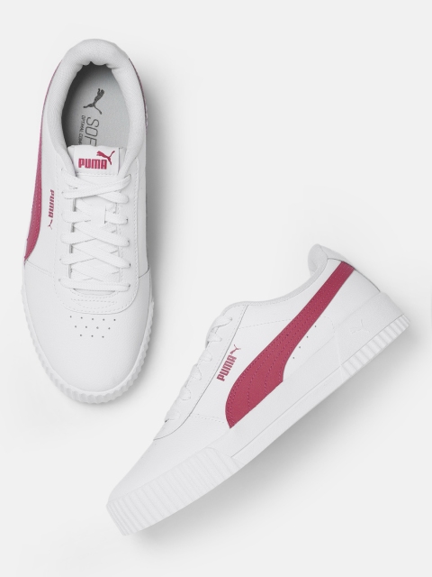 

Puma Women White Carina Leather Sneakers