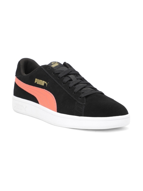 

Puma Unisex Black Smash V2 Leather Sneakers
