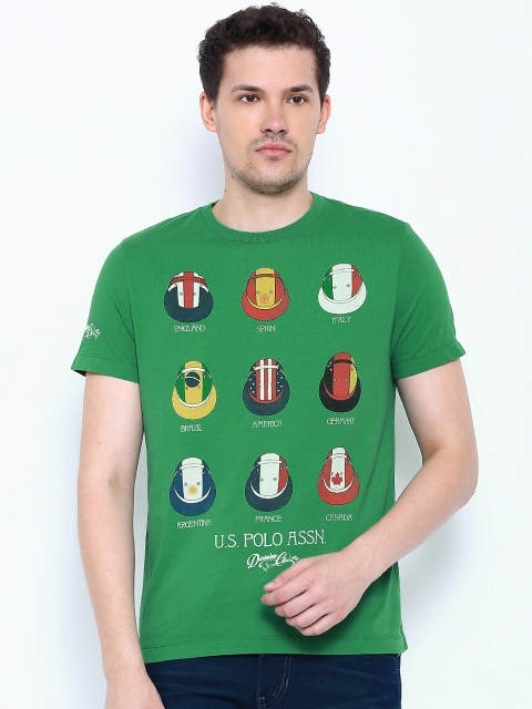 

U.S. Polo Assn. Denim Co. Green Printed T-shirt