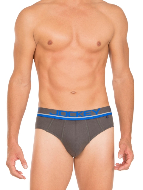 

Jockey Men Charcoal Grey Solid Basic Briefs FP01-0105-SMGY1