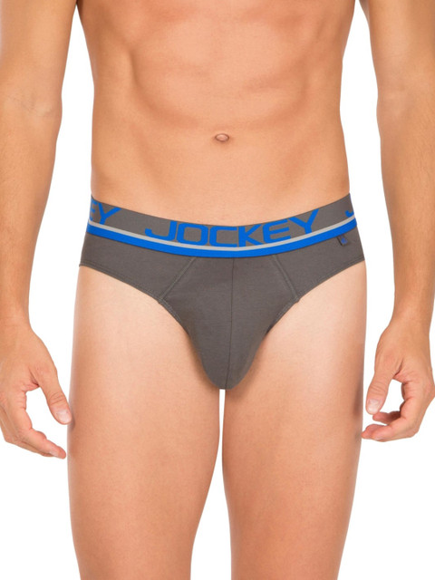

Jockey Men Grey Solid Briefs FP02-0105-SMGY1