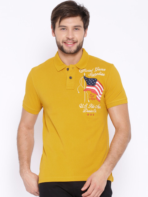 

U.S. Polo Assn. Denim Co. Mustard Yellow Polo T-shirt
