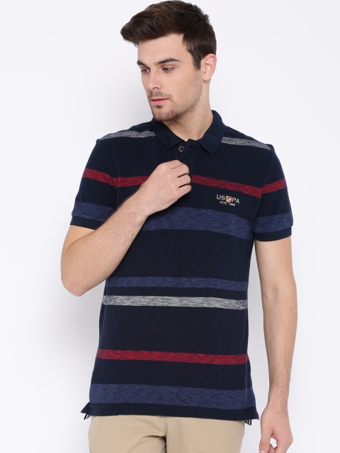 

U.S. Polo Assn. Denim Co. Navy Striped Polo T-shirt, Navy blue