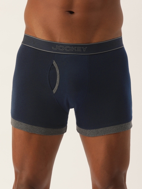 

Jockey Men Navy Blue Solid Trunks 1017-0105