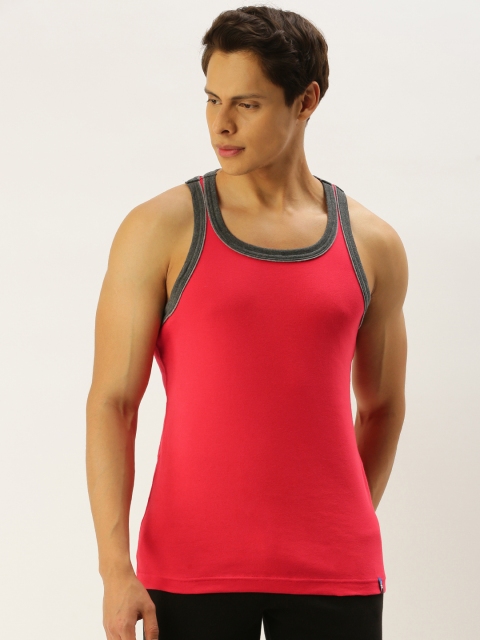 

Jockey Men Red Solid Innerwear Vest 9925-0105-TR-CM