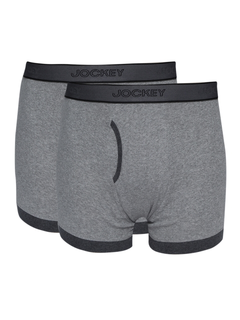 

Jockey Men Pack of 2 Grey Melange Solid Trunks 1017-0205
