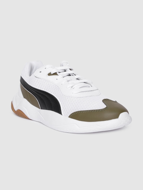 

Puma Unisex White & Brown Colourblocked Ekstra Switch Sneakers