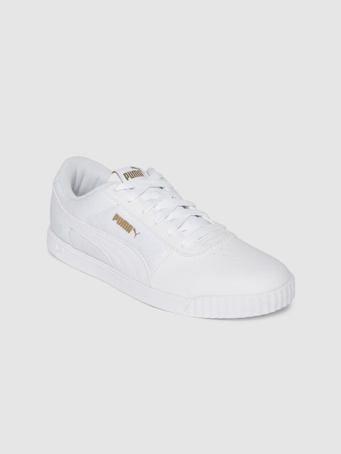 

Puma Women White Carina Slim Veil Sneakers