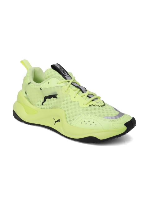 

Puma Women Green Woven Design Mesh Sneakers