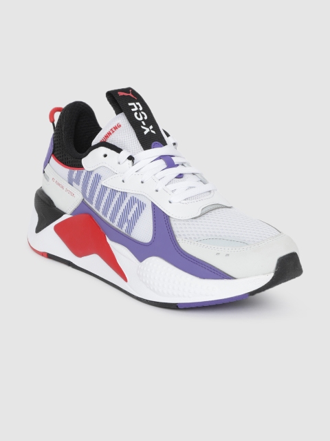 

Puma Unisex Purple & White RS-X Bold Sneakers