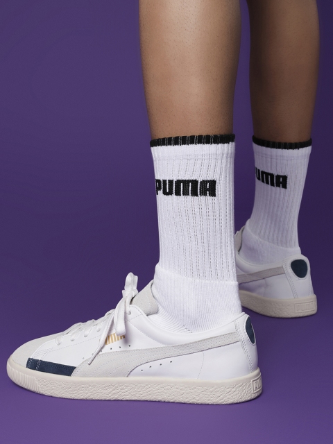 

Puma Unisex Basket 90680 L Leather Casual Shoes, White