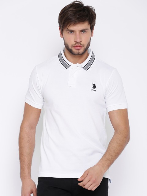 

U.S. Polo Assn. White Polo Pure Cotton T-shirt