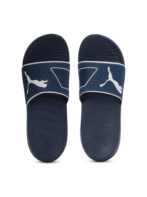 

Puma Unisex Navy Blue Popcat 20 TS Sliders