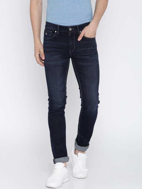 

U.S. Polo Assn. Denim Co. Men Blue Skinny Fit Mid-Rise Clean Look Stretchable Jeans