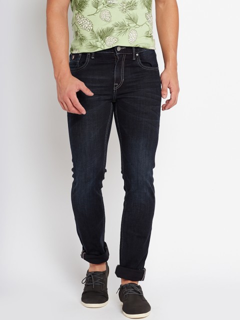 

U.S. Polo Assn. Denim Co. Men Navy Skinny Fit Mid-Rise Clean Look Stretchable Jeans, Navy blue