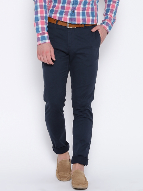 

U.S. Polo Assn. Navy Slim Fit Casual Trousers, Navy blue