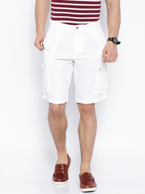 

U.S. Polo Assn. White Linen Cargo Shorts