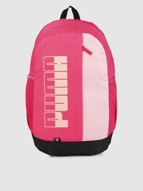 

Puma Unisex Pink Colourblocked Plus 2 Backpack