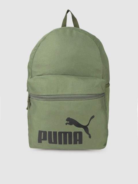 

Puma Unisex Olive Green Brand Logo Printed Phase Backpack