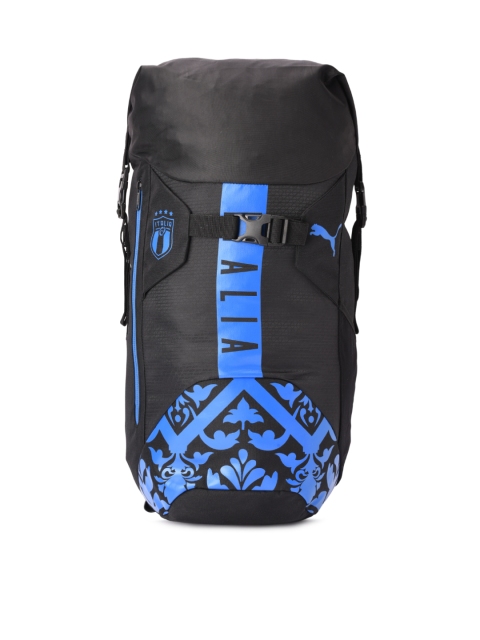 

Puma Unisex Black & Blue Solid Backpack