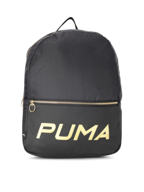 

Puma Unisex Black & Yellow Brand Logo Backpack